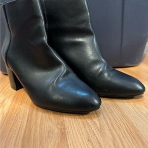 JustFab Sleek Black Ankle Booties